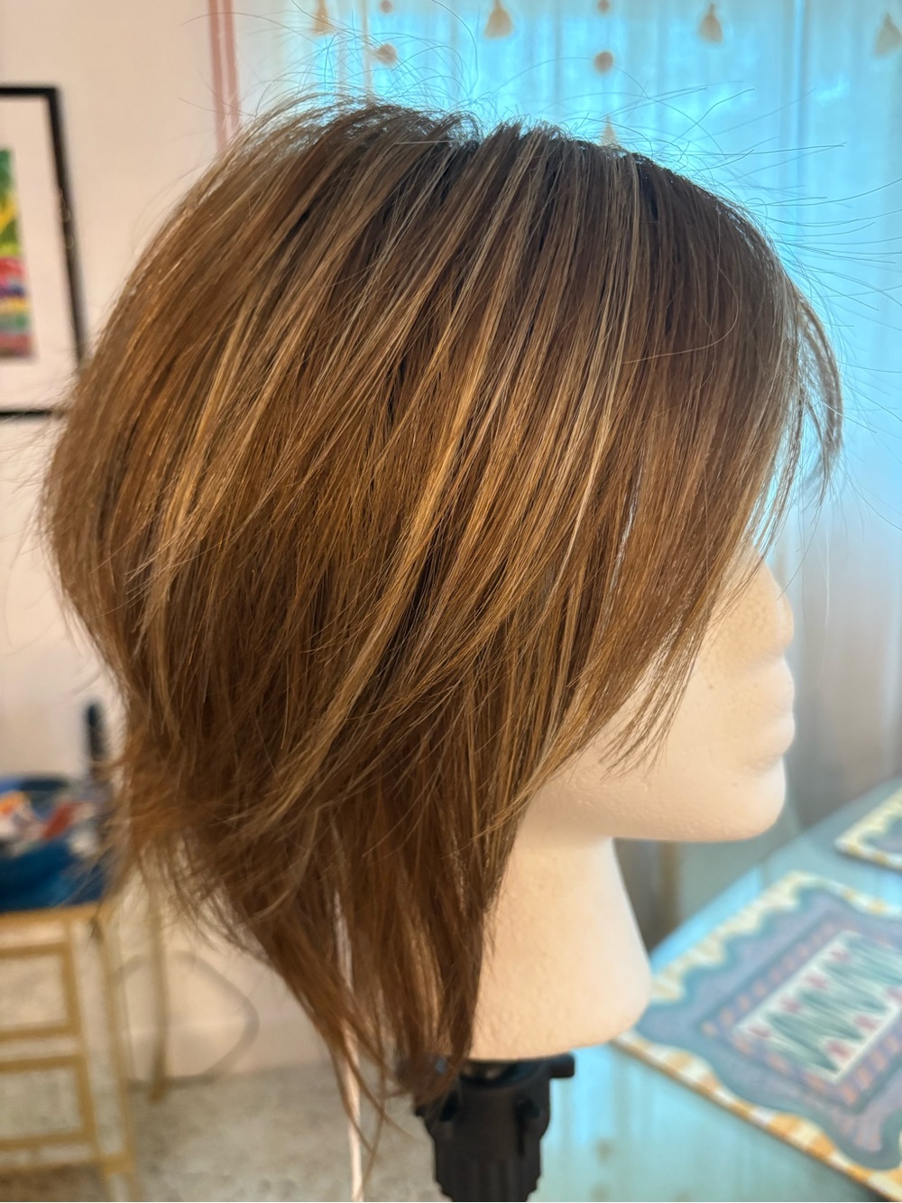 NORIKO REESE Brown with Highlights Layered NEW Synthetic Wig! Medium Length!